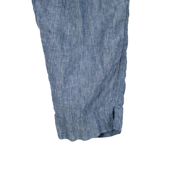 L.L.Bean Premium Linen Breezy Pull-On Ankle Pants Women's Size 14 - Picture 5 of 8